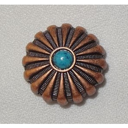 Concho ozdoba z turkusem 25mm na śrubkę (id: 1163)